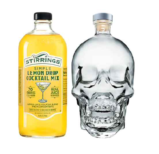 Crystal Head Vodka & Stirrings Lemon Drop Mix Combo Package