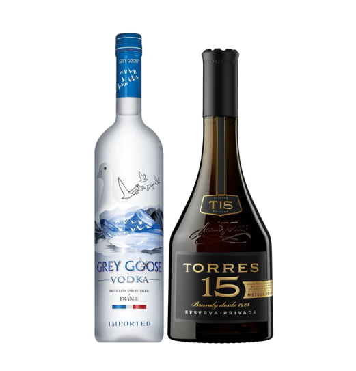 Grey Goose Vodka & Torres 15 Yr Brandy Combo Package