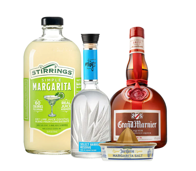 Salt Rimmer, Grand Marnier and Milagro Silver Tequila Bundle Package